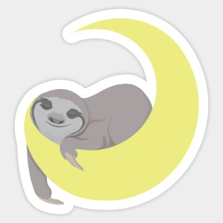 Sloth Moon Nap Sticker